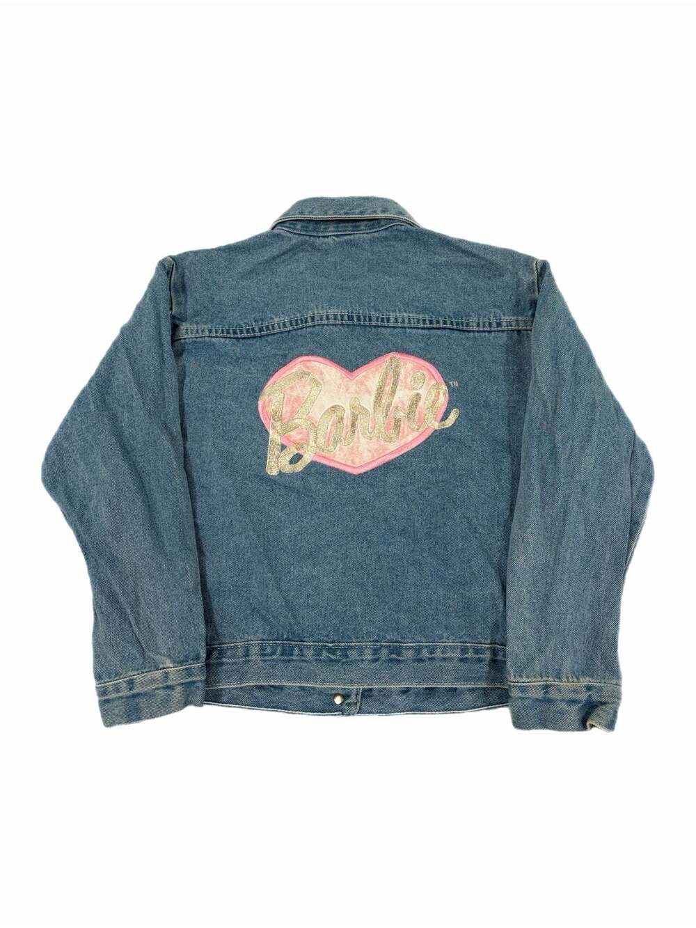 Vintage 1997 Mattel Barbie Embroidered Denim Jacket Girls